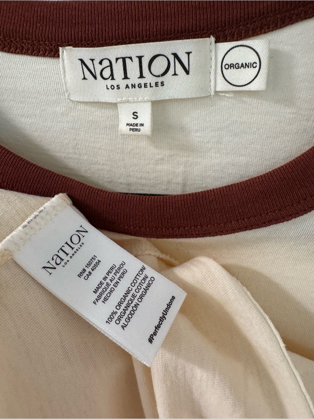 Nation Los Angeles Carmen Colorblock Tee size small black red black - Picture 5 of 8
